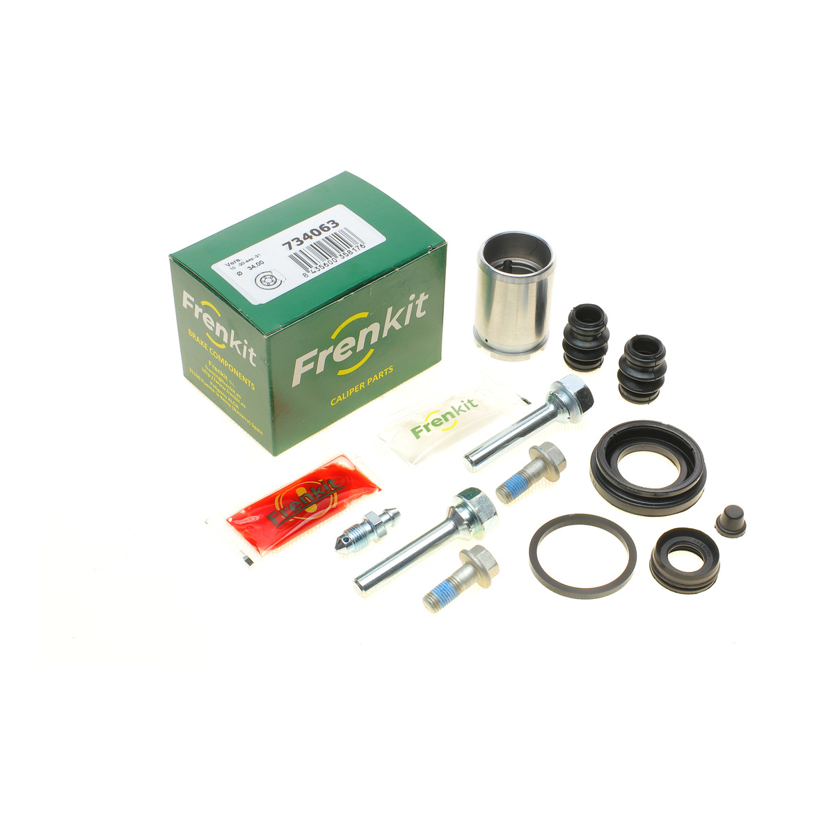Ремкомплект супорта (заднього) Kia Rio 17- (d=34mm) (+ поршень/направляюча) (Mando)SuperKit Frenkit