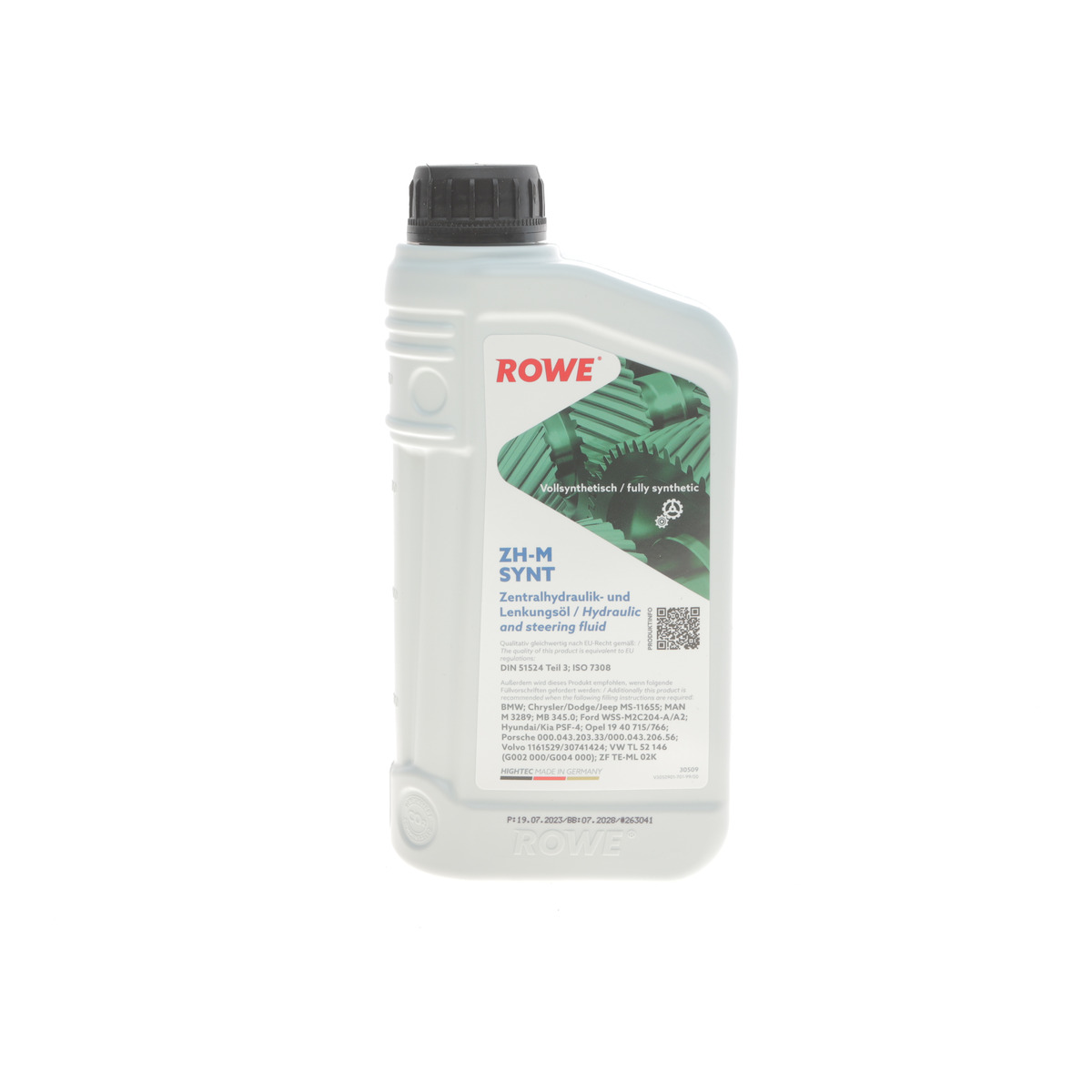 Рідина ГПК HIGHTEC ZH-M SYNT (1L) (синтетика) (MB 345.0/Ford WSS-M2C204-A/A2/MAN M 3289) (зелений) ROWE