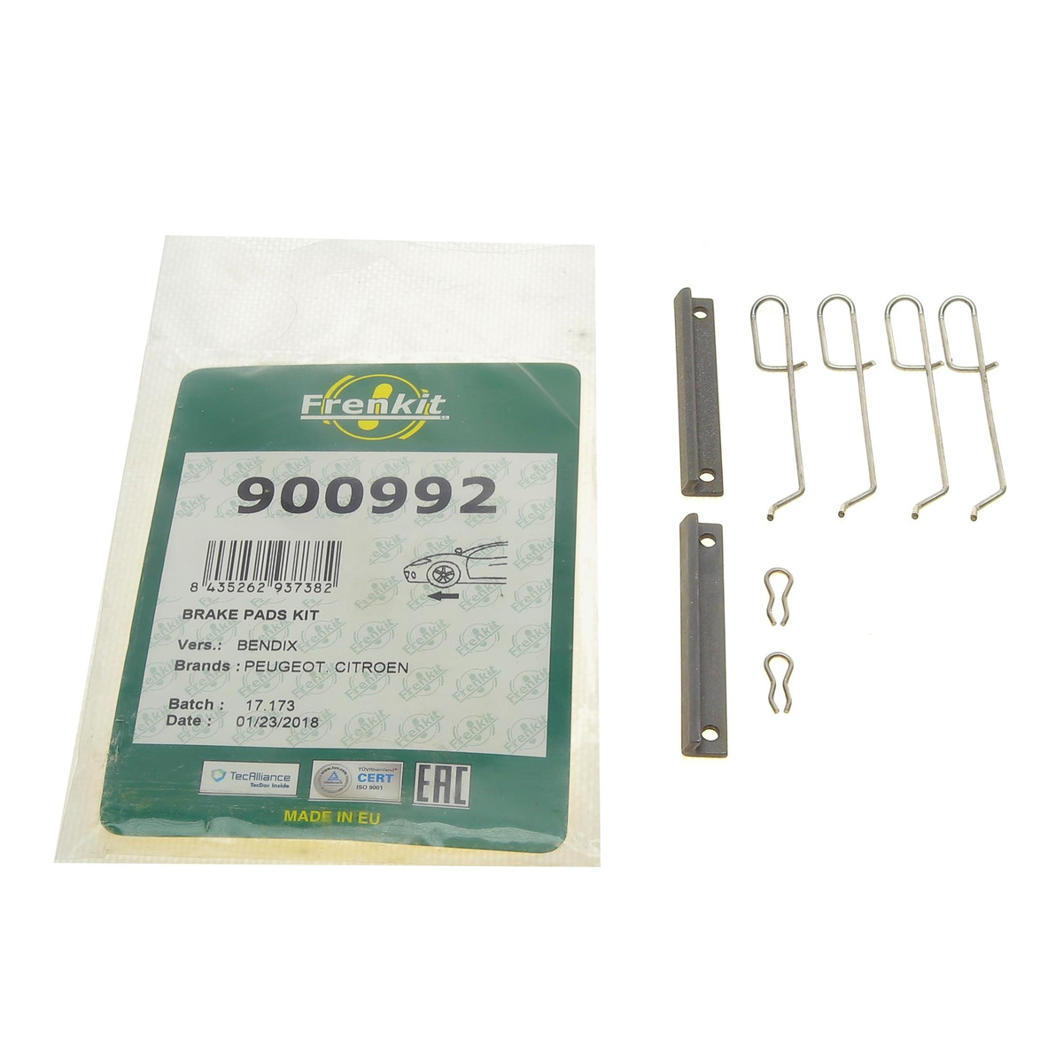 Планка супорта (переднього) прижимна (к-кт) Citroen Saxo 96-04/Peugeot 205/305/405 79-98 (Bendix) Frenkit