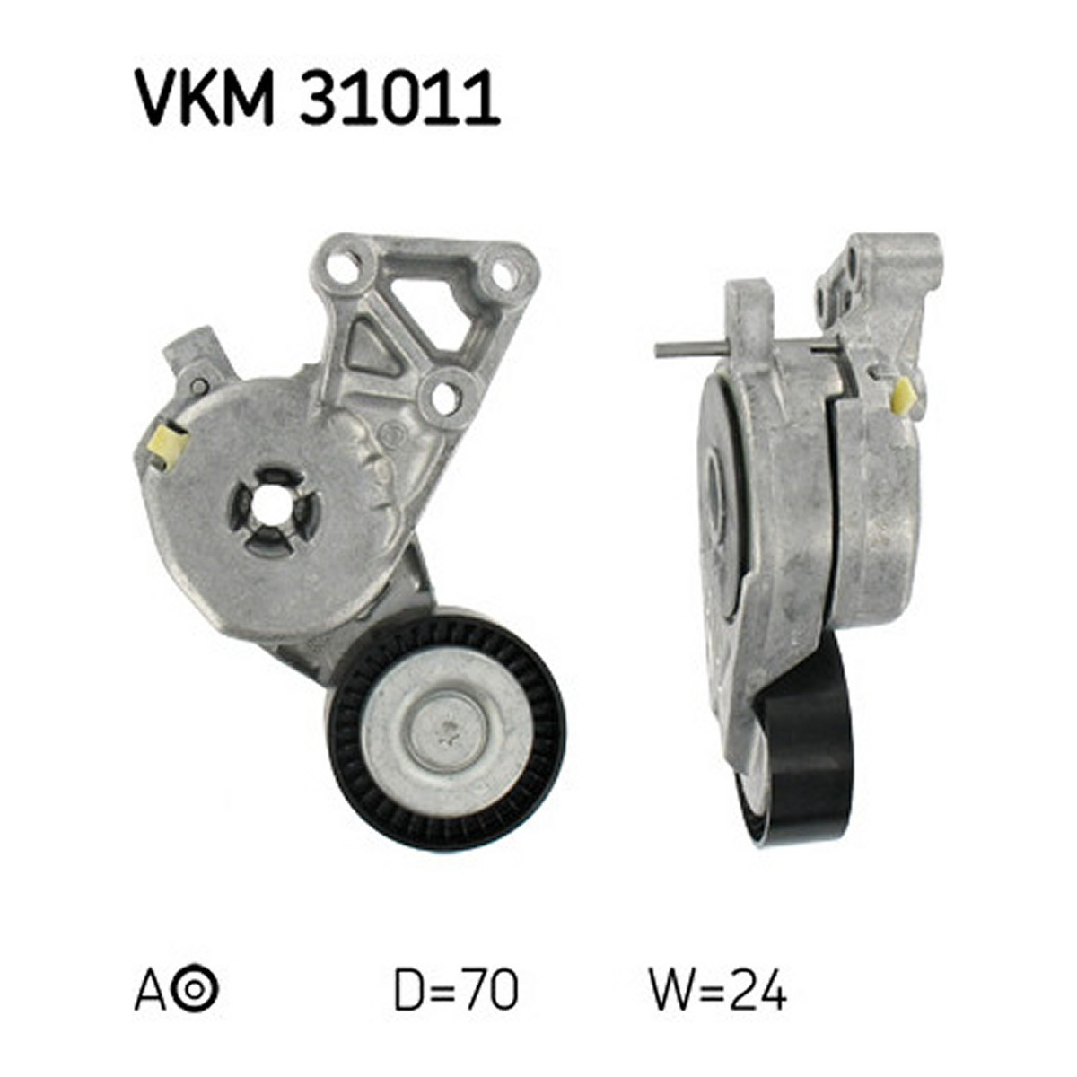 Натягувач поліклинового ременя AUDI A3, TT, SEAT ALHAMBRA, ALTEA, ALTEA XL, AROSA, CORDOBA, CORDOBA VARIO, IBIZA II, IBIZA III, IBIZA IV, IBIZA IV SC, LEON, TOLEDO II 1.4D-2.0LPG 09.95-08.15