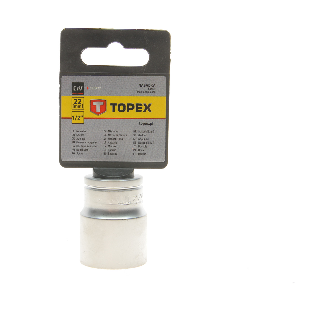 Головка торцева 1/2" 22 мм TOPEX