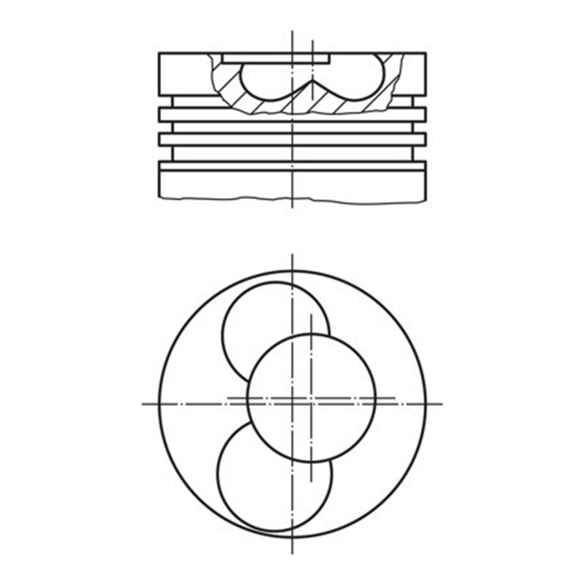 Поршень VW Caddy II 1.9 TDI 95-04 (80.01mm/+0.50) (3-4 циліндр) Mahle