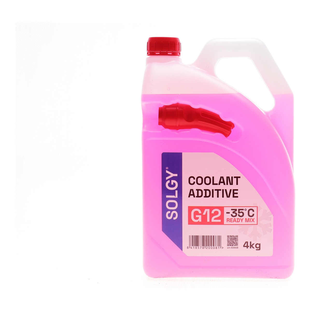 Антифриз (червоний) G12 (4kg) (-35°C готовий до застосування) Solgy