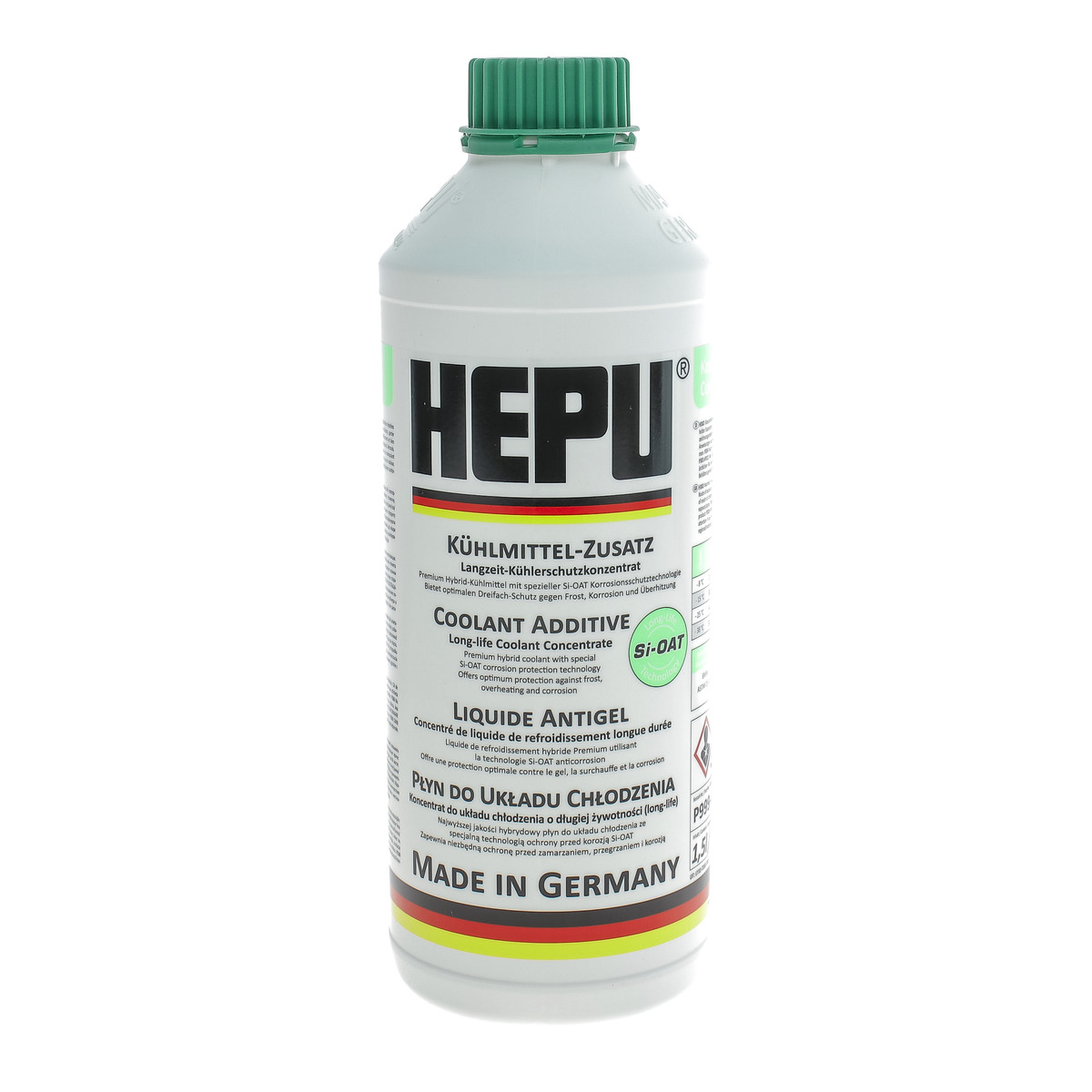 Антифриз (зелений) 1.5L (1:1=-37°C) (концентрат) HEPU