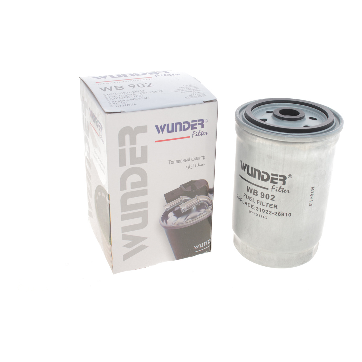 Фільтр паливний Hyundai Accent 1.5 CRDI/Kia Sorento 2.0-2.5 CRDI Wunder Filter
