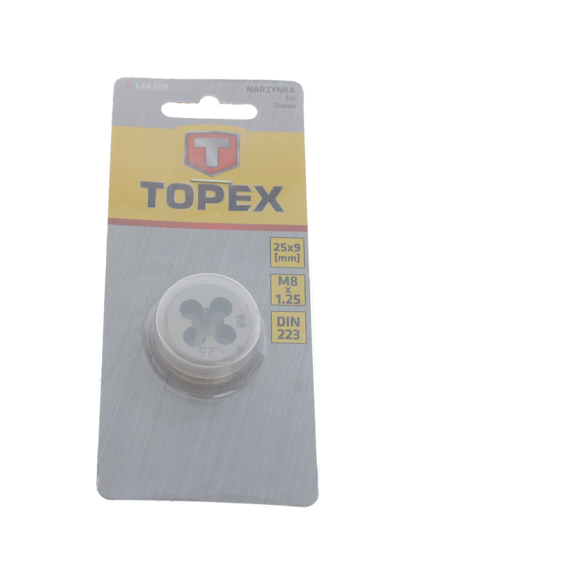 Інструмент для нарізки різьби (плашка) M8x1.25 TOPEX
