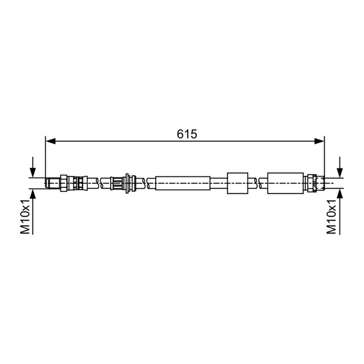 Шланг гальмівний (передній) BMW 3 (F30/F80)/4 (F36/F33/F83) 11- Bosch