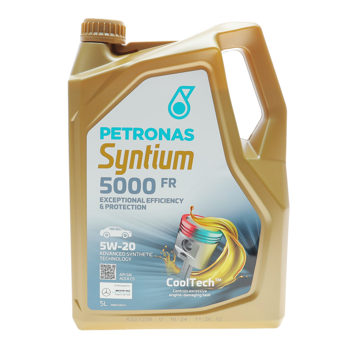 Олива 5W20 SYNTIUM 5000 FR (5L) (ILSAC GF5) (WSS-M2C 948-B/STJLR.03.5004) (з-на на 71236M12EU) PETRONAS