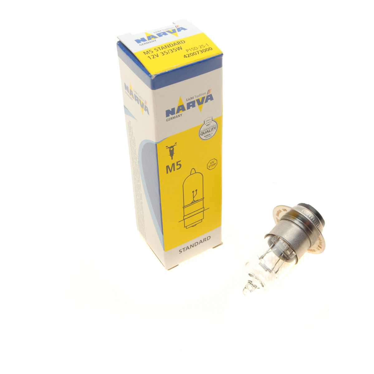 Автолампа MH6 12V 35/35W (M5) P15d-25-1 Standard (Moto) Narva