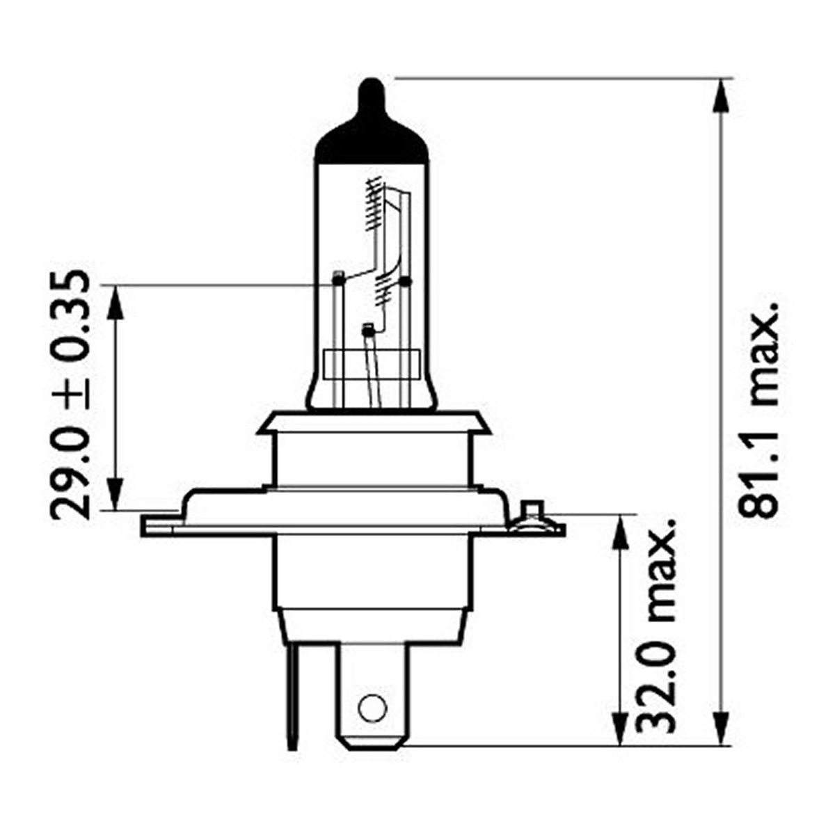 Автолампа галогенова 75/70W