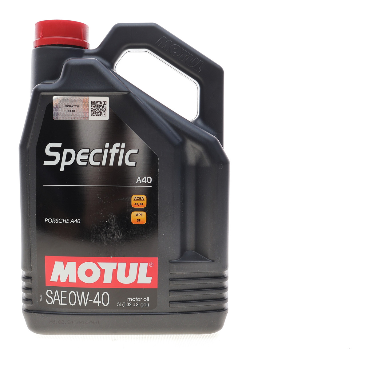 Масло 0W40 Specific A40 (5L) (Porsche A40) (ACEA A3/B3) (API SP) (112075)