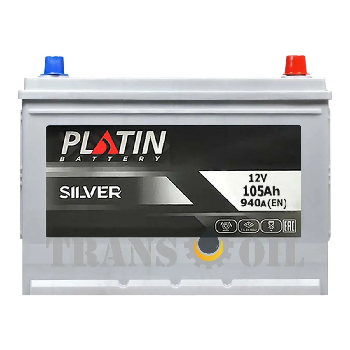 Акумулятор PLATIN SILVER Asia 105Ah/12V/940A -+