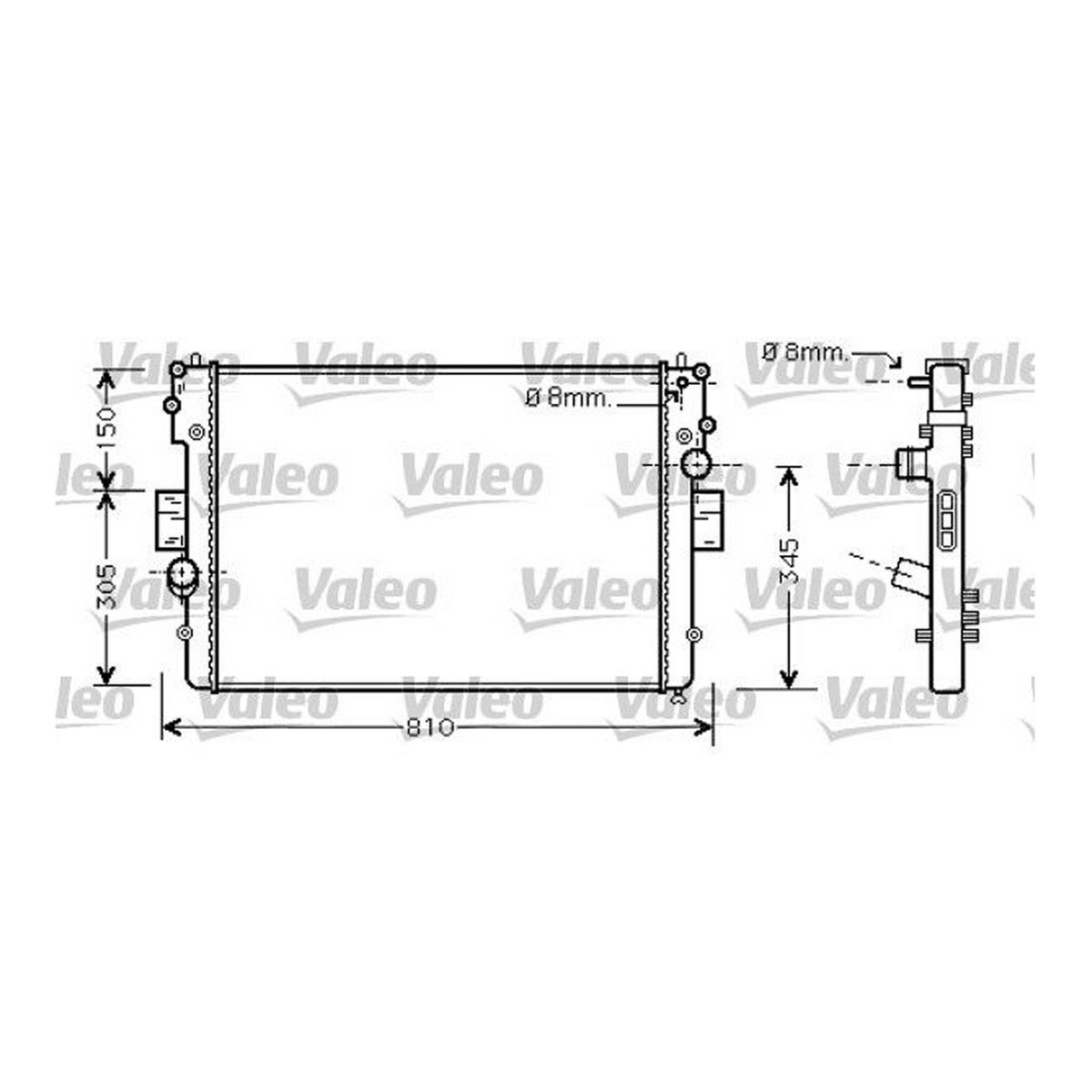 Радіатор двигуна IVECO DAILY III, DAILY IV, DAILY V 2.3D/3.0CNG/3.0D 07.99-02.14
