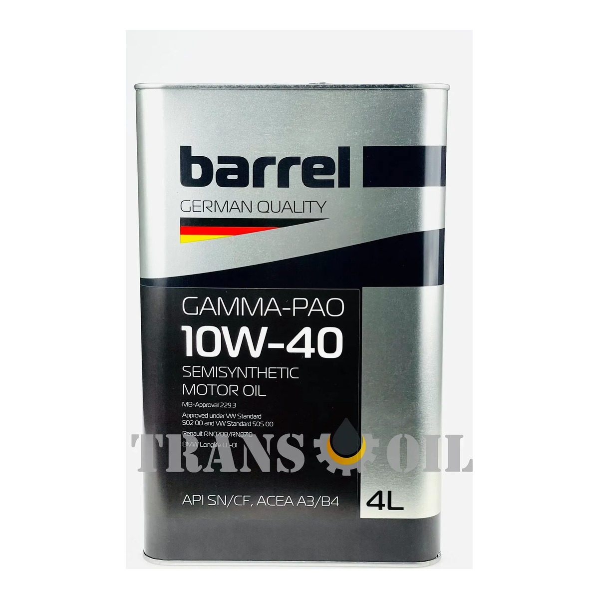 Олива моторна Barrel Gamma-Pao 10W-40 4л.