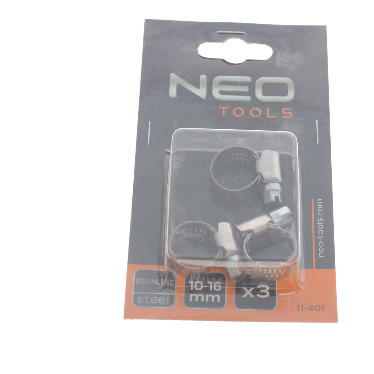 Хомут черв'ячний Ø10-16x9 мм 3 од. NEO Tools