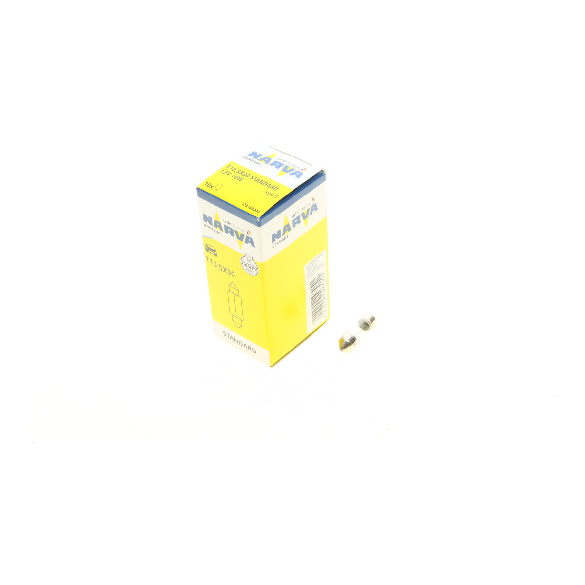 Автолампа C10W 12V 10W SV8.5 (11x28mm) Narva