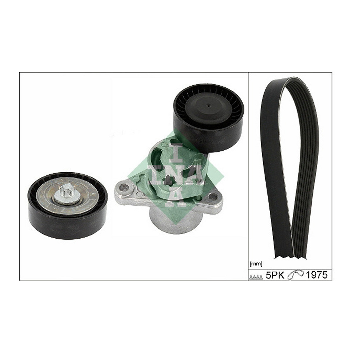 Комплект ременя генератора MB E-class (S213/A238/C238) 18- OM656 (5PK1975) Schaeffler INA