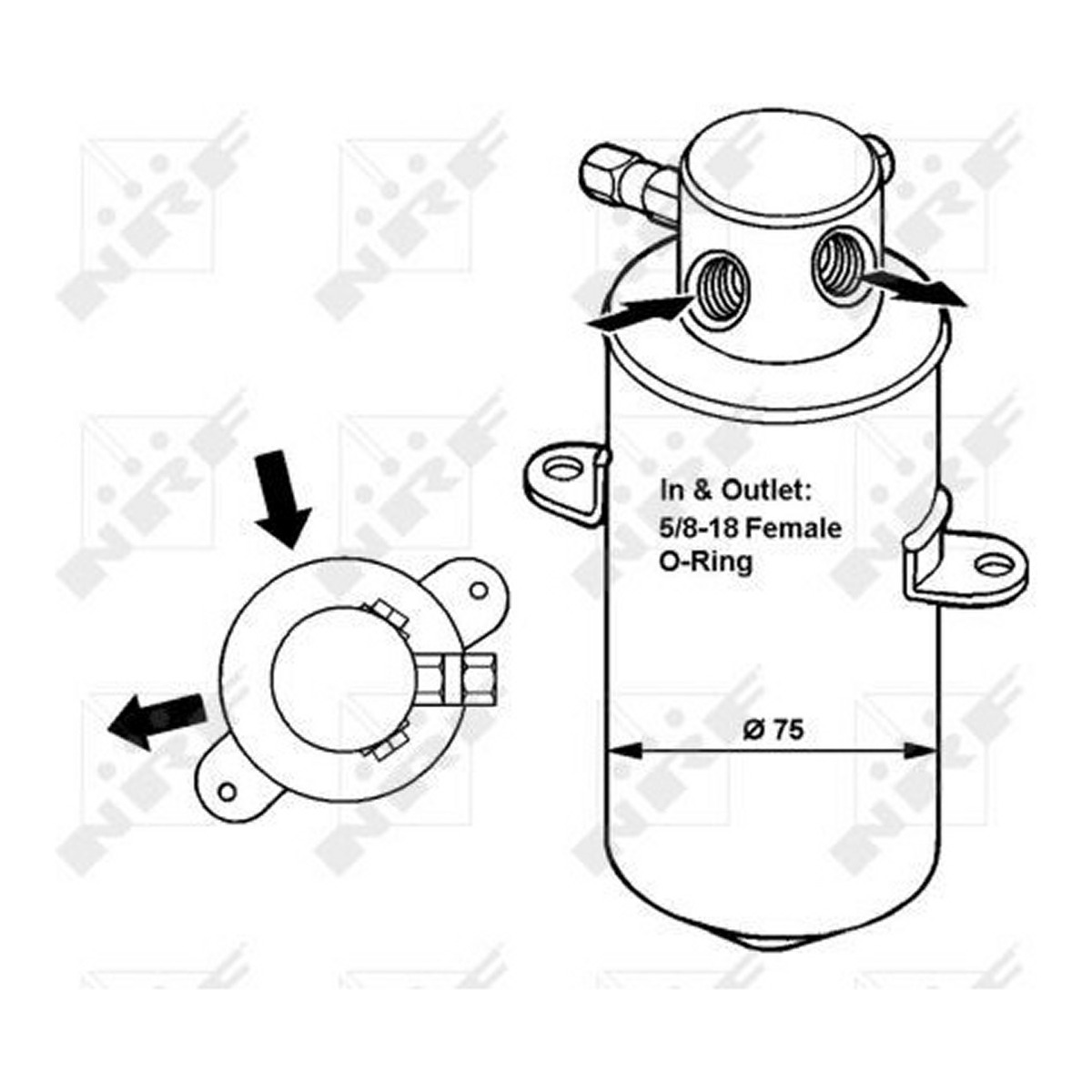 Осушувач кондиціонера Mercedes DB W140 91-98/С140 92-99 NRF