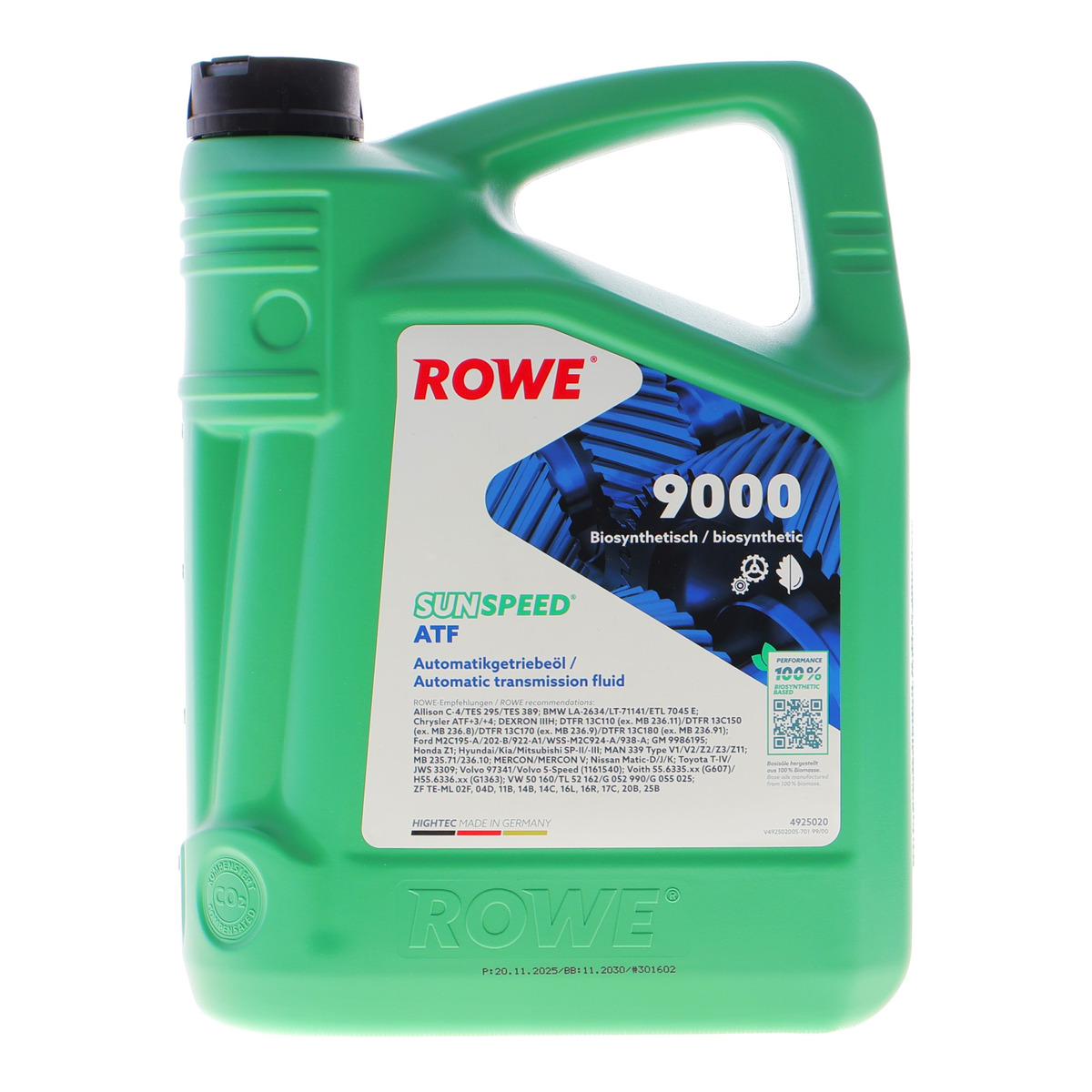 Масло SUNSPEED ATF 9000 (5L) (DEXRON IIIH|MB 235.71|MB 236.10)