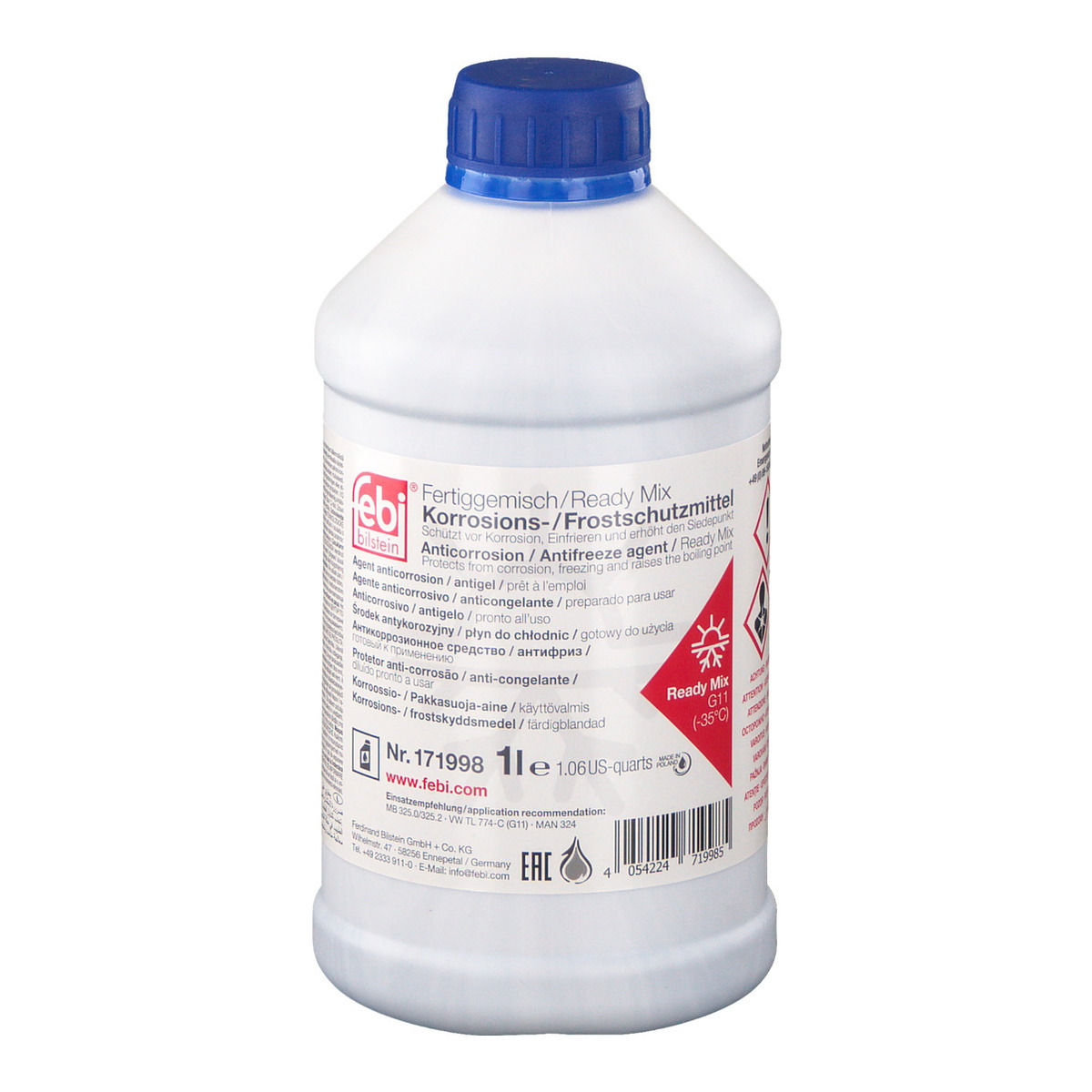 Антифриз (синій) Readymix G11 (-35°C готовий до застосування) (1л) Febi Bilstein