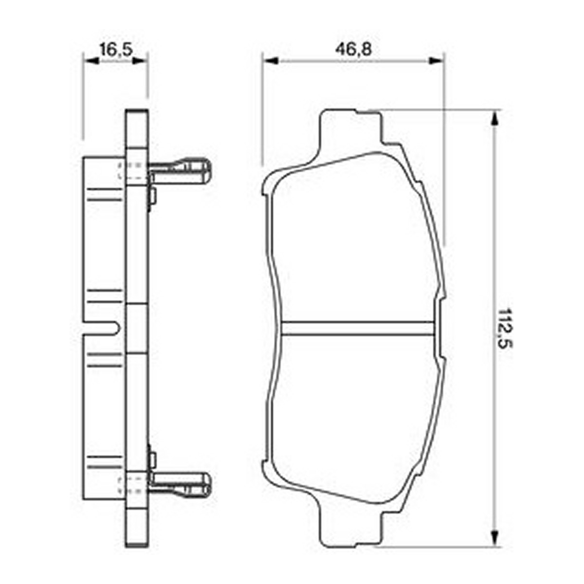 Комплект гальмівних колодок передн , TOYOTA COROLLA, ECHO, PLATZ, PROBOX / SUCCEED, YARIS, YARIS VERSO 1.0-1.5 04.99-08.14