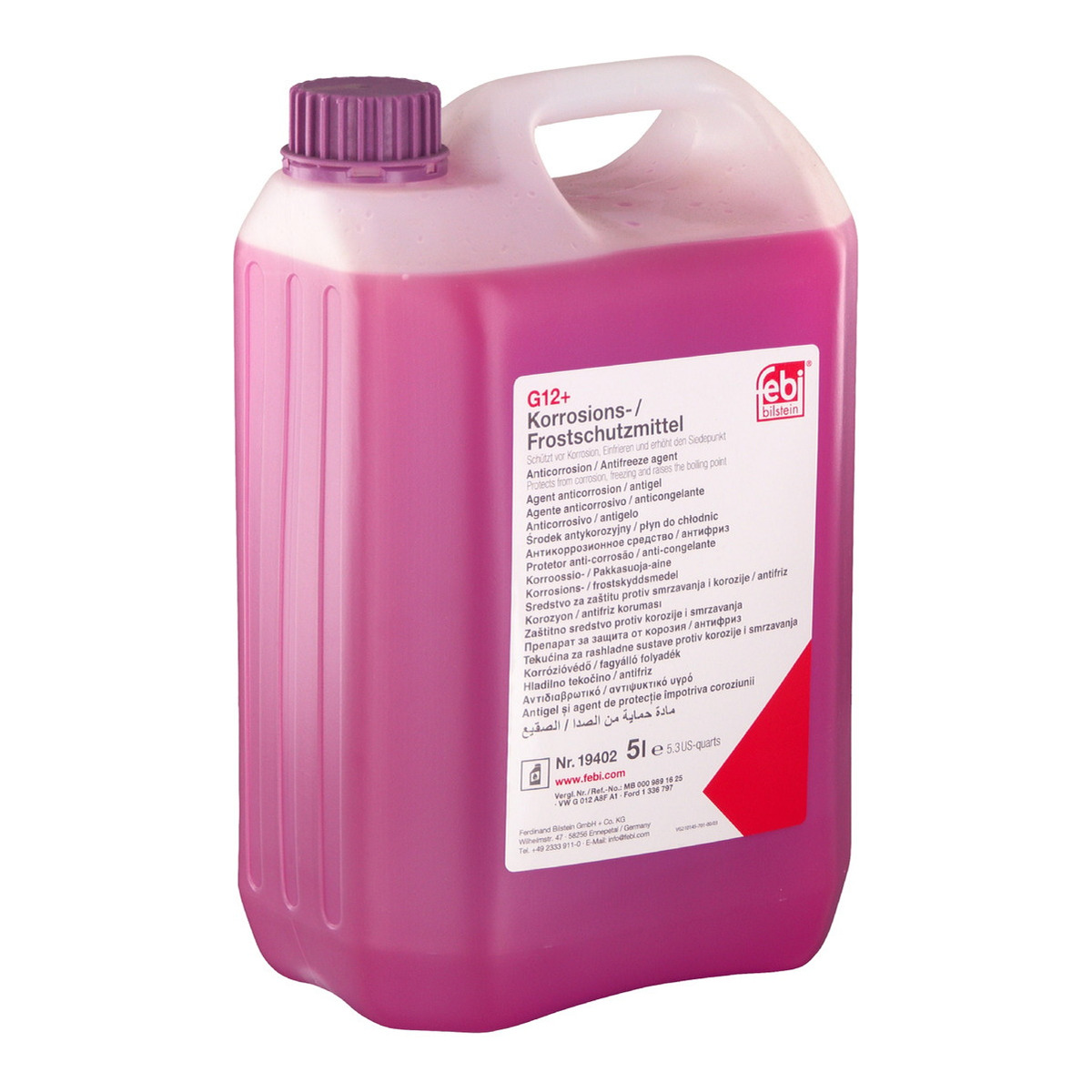 Антифриз (фиолетовый) G12 + (5L) (MB325.3) (Концентрат) фото 2
