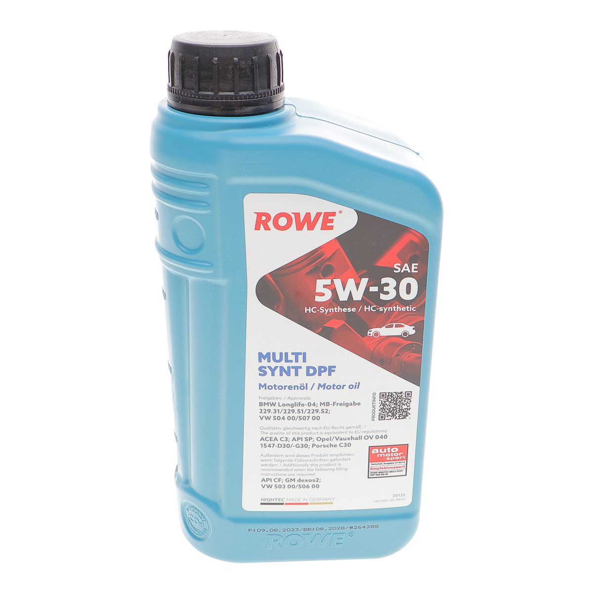 Олива 5W30 HIGHTEC MULTI SYNT DPF (1L) (BMW LL-04/MB229.51/229.31/229.52/VW504 00/507 00/GM dexos2) ROWE