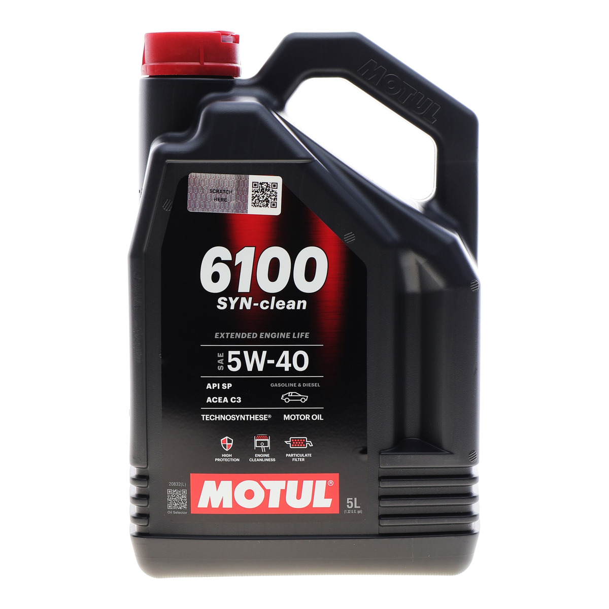 Олива 5W40 6100 Syn-clean (5L) ( ACEA C3/API PERFORMANCE SP) (113116) Motul
