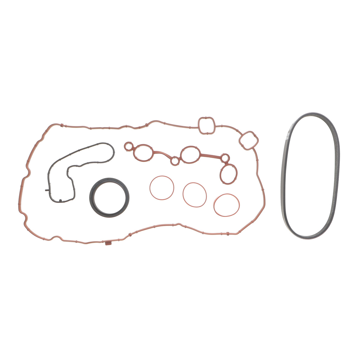 Комплект ременя генератора Citroen C3/C4/Peugeot 208/308 1.2 THP 13- + прокладки і сальник SNR