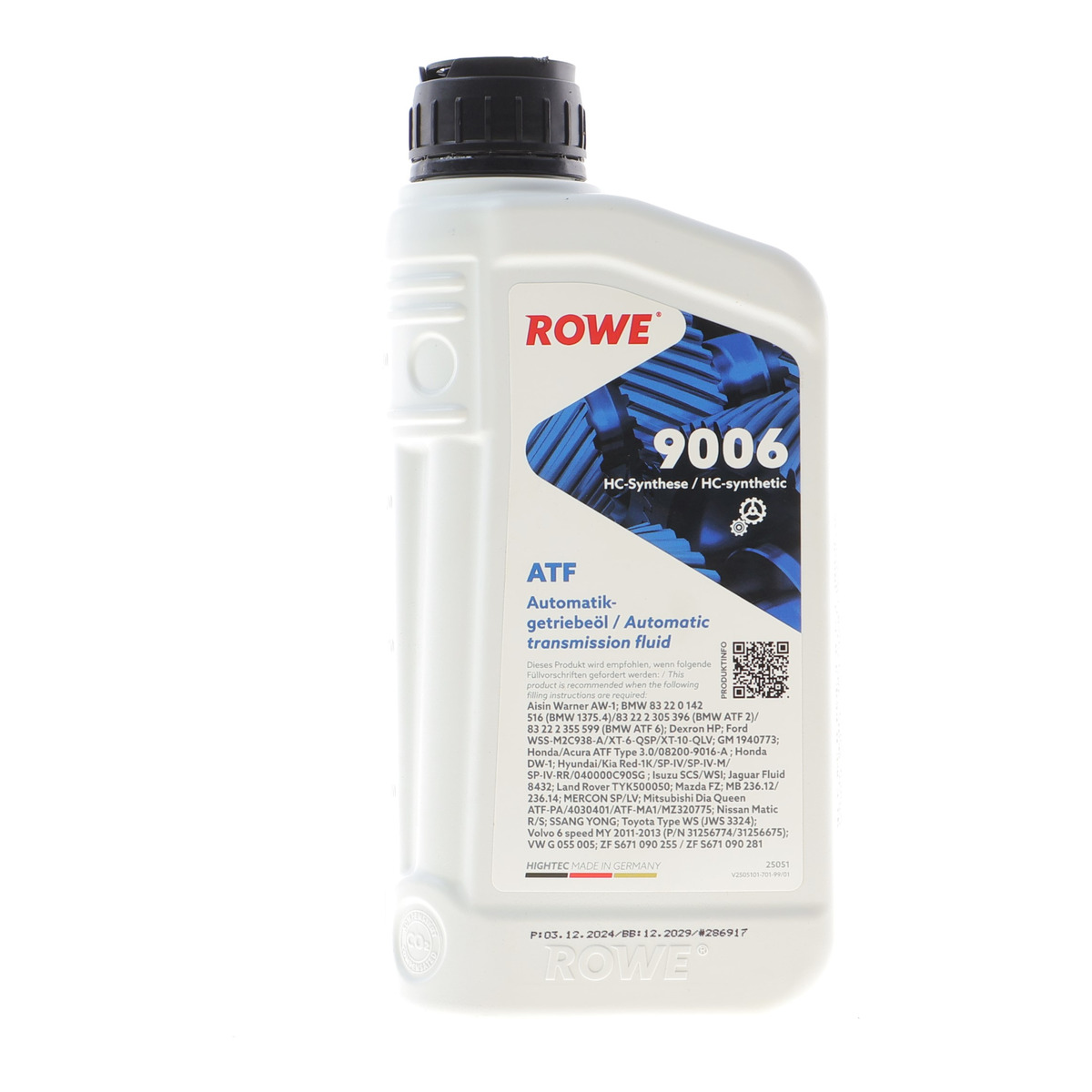 Олива HIGHTEC ATF 9006 (1L) MB 236.12/MB 236.14/Mazda ATF FZ) (коричневий) ROWE
