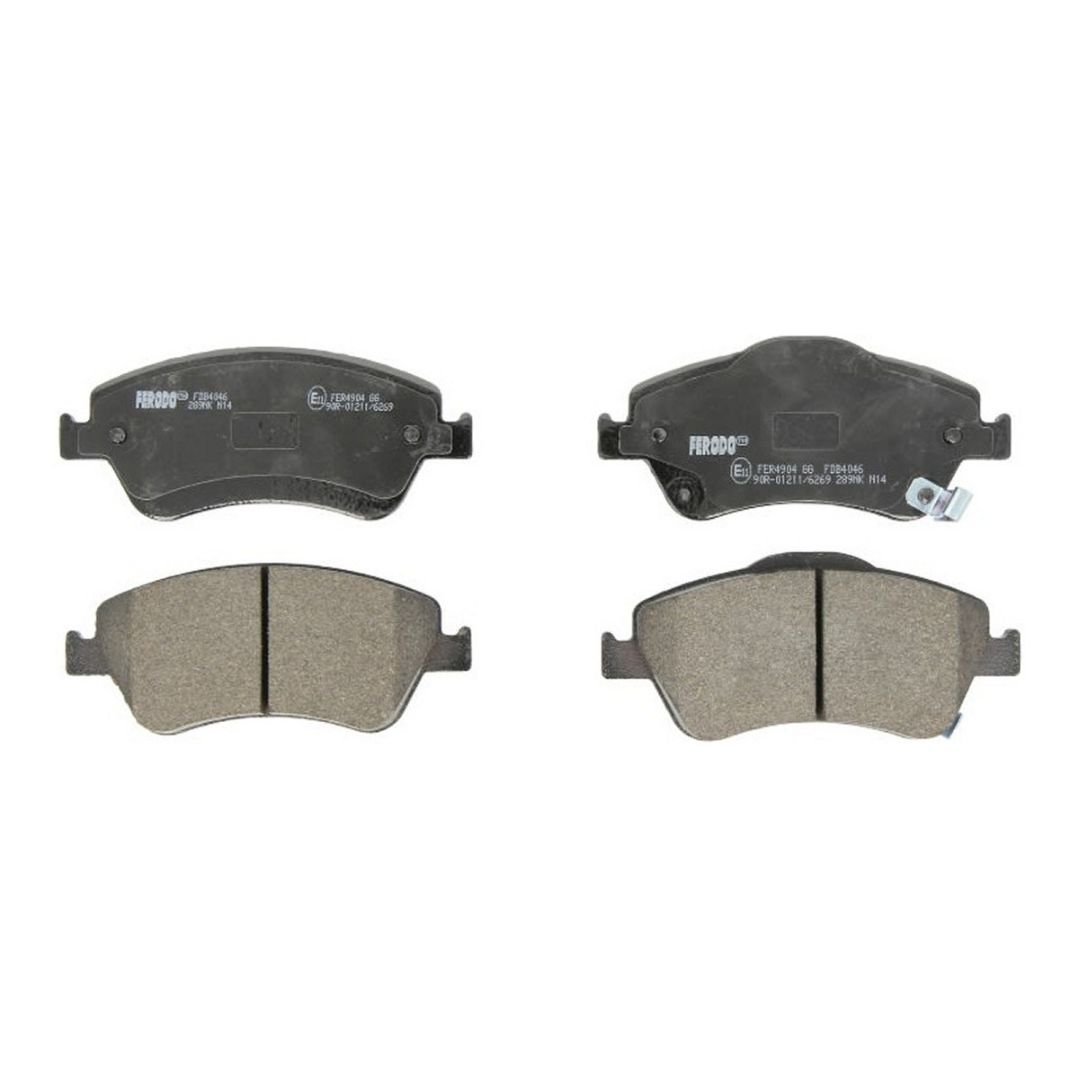 Комплект гальмівних колодок передн (із замком), TOYOTA AURIS, COROLLA 1.33-2.2D 05.97-07.14
