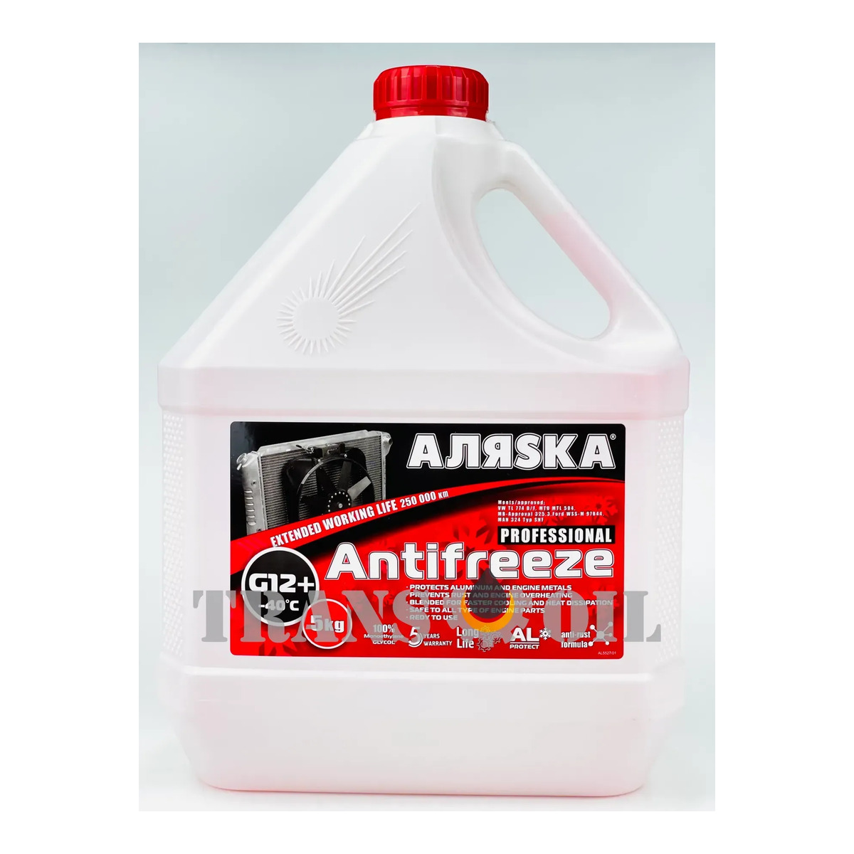 АЛЯSKA G12 Антифриз червоний -40 G12+ 5кг