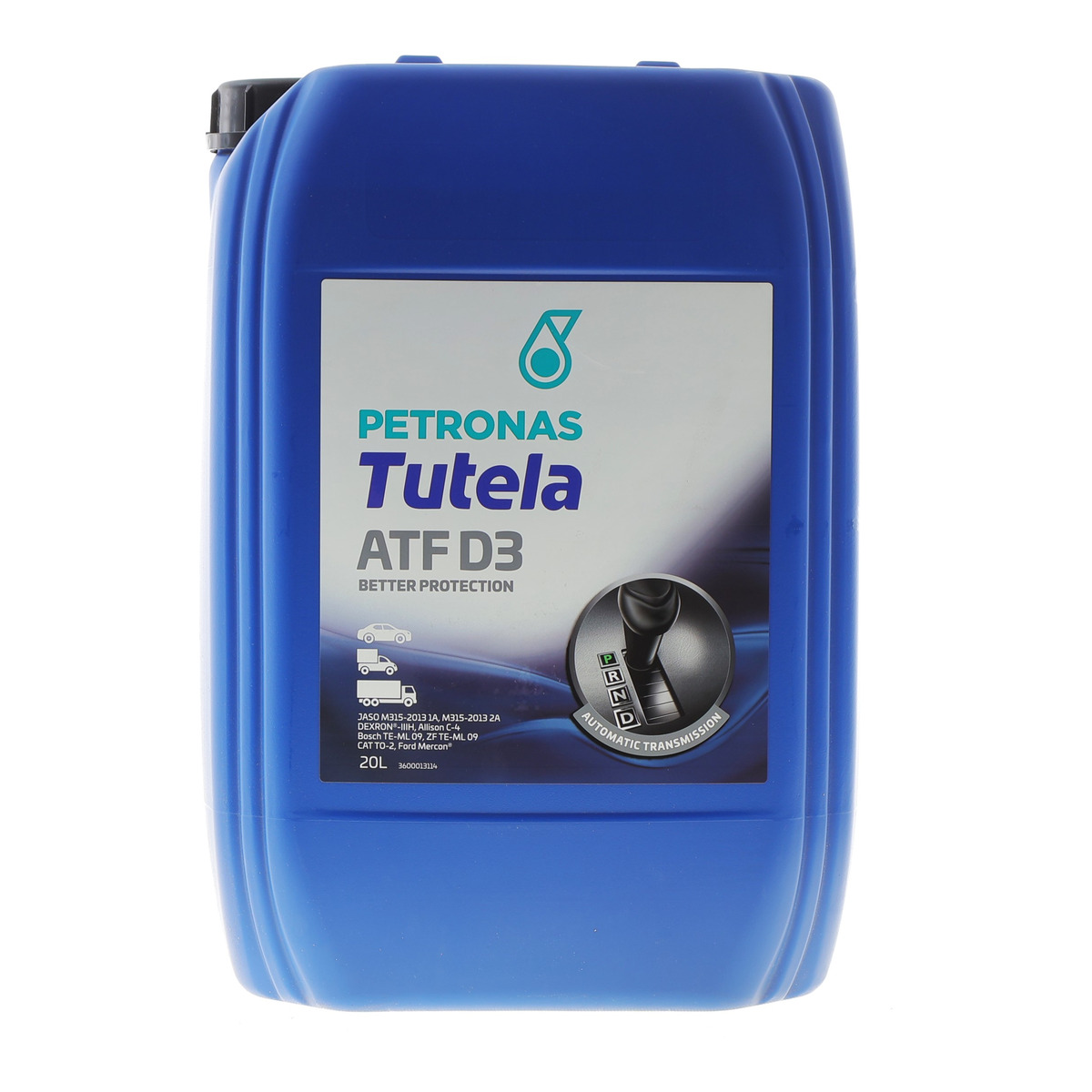 Олива TUTELA ATF D3 (20L) (GM Dexron III-H/Dexron III-G/Allison C4/Ford Mercon) PETRONAS