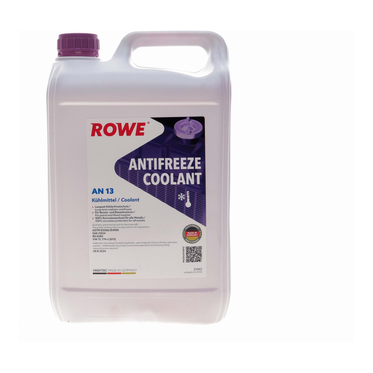 Антифриз (фіолетовий) G13 (5L) HIGHTEC ANTIFREEZE COOLANT AN 13 (концентрат) ROWE