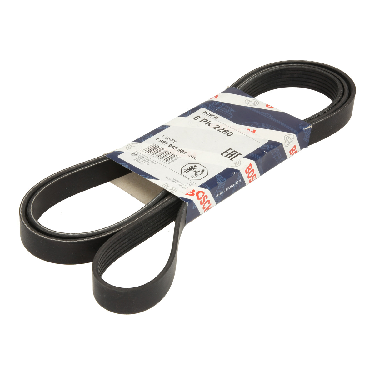 Ремінь генератора MB Sprinter CDI (-AC) (6PK2260) Bosch