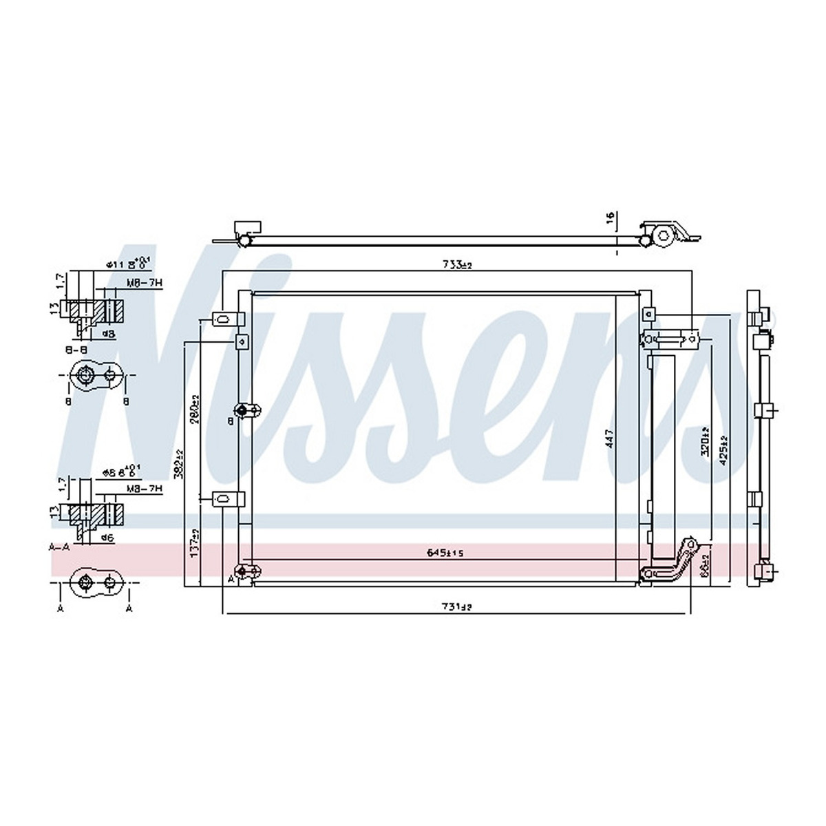 Радіатор кондиціонера Jeep Cherokee 2.0-3.2 CRD/i 13-