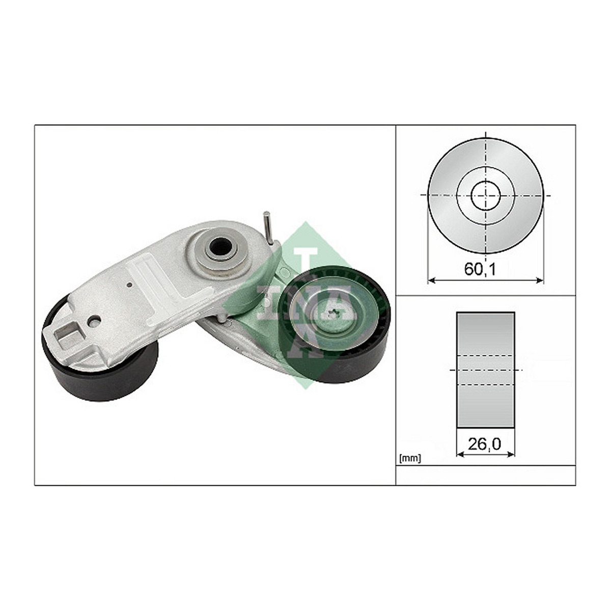 Роликовий модуль натягувача ременя FORD FIESTA VII VAN, 1.0 ECOBOOST MHEV 92 KW/20- INA (534 0937 10) Schaeffler INA