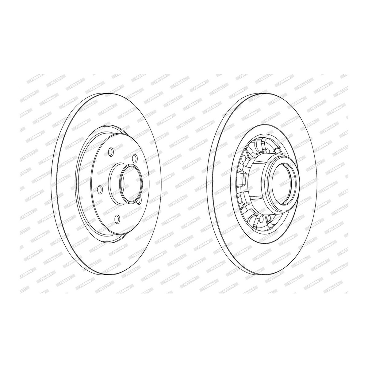 Диск гальмівний З ПІДШ RENAULT KANGOO/GRAND KANGOO II 08-;KANGOO BE BOP 09-;KANGO FERODO (DDF1734-1) Ferodo фото 2