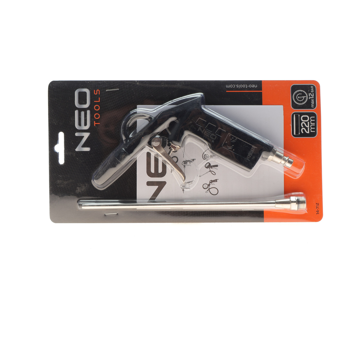 Пістолет продувний з насадкою L-220 мм NEO Tools