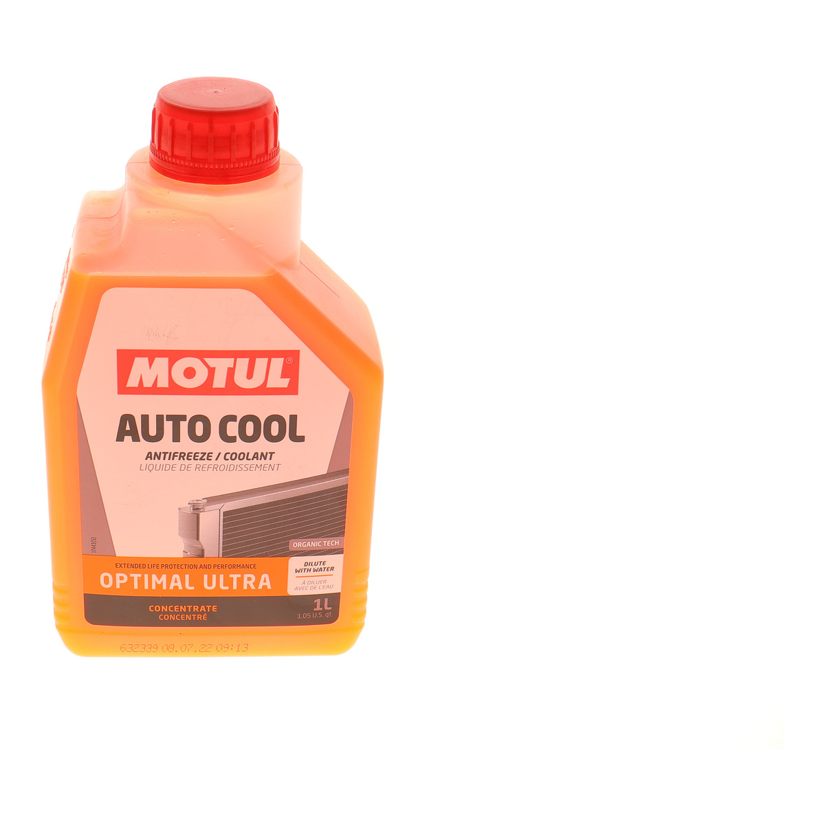 Антифриз (оранжевий) G12/G12+ (1L) Auto Cool Optimal Ultra (1:1= -41°C)/(109117/112629) Motul