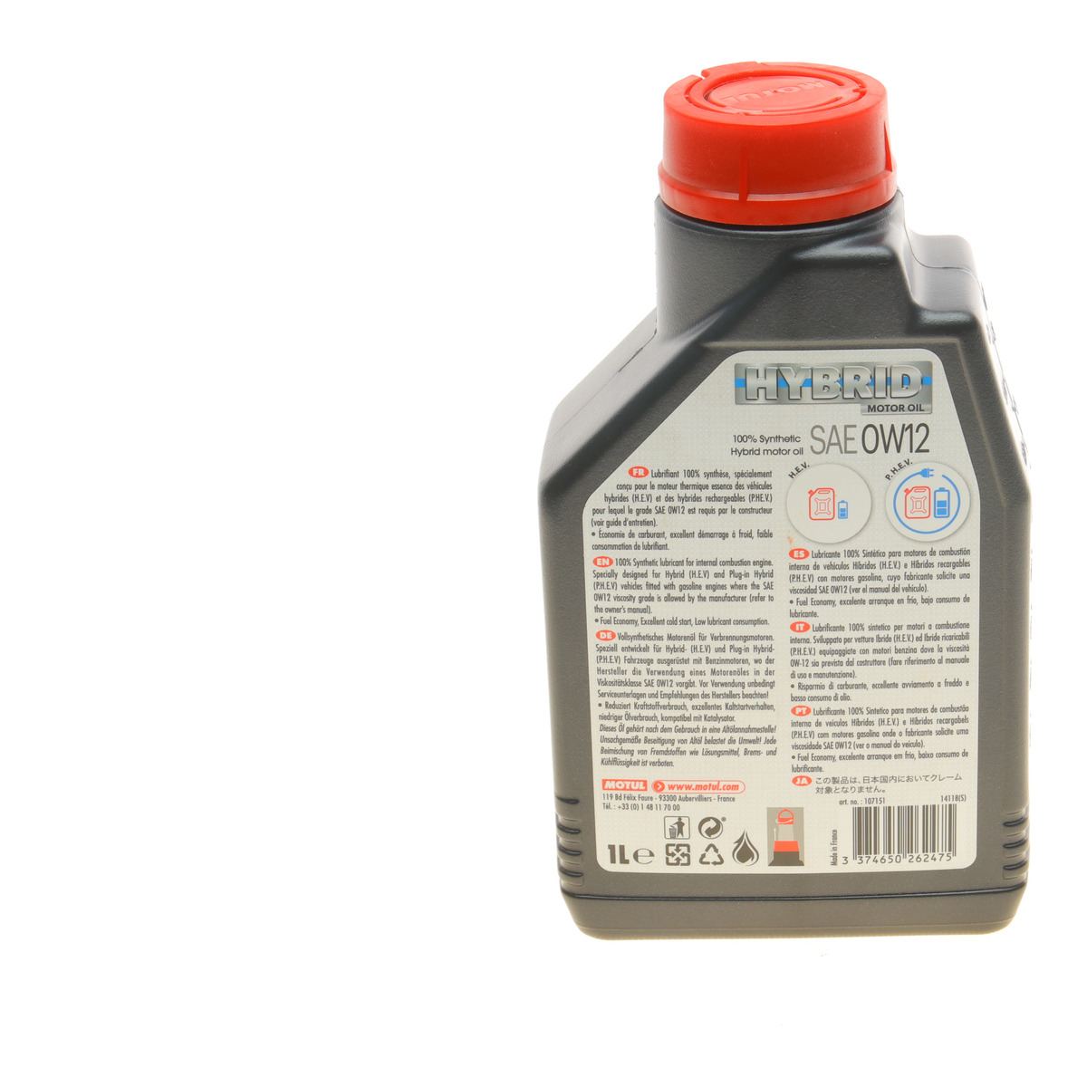 Олива 0W12 NGEN Hybrid (1L) (107151) (SAE J 300/ASTM D1298/ASTM D445/D4741/D2270) знятий з виробн Motul
