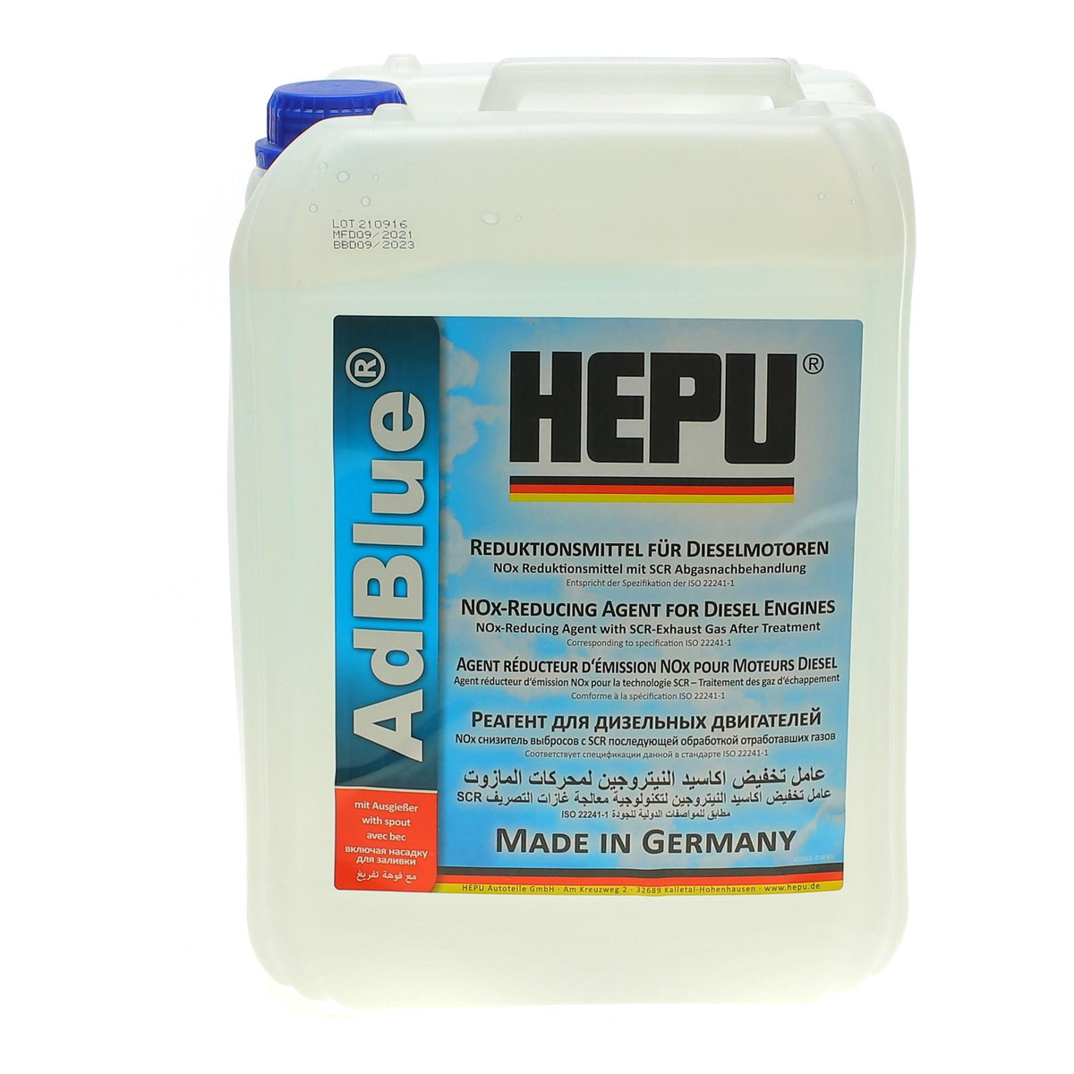Рідина для нейтралізації відпрацьованих газів AdBlue (сечовина) (10L) HEPU