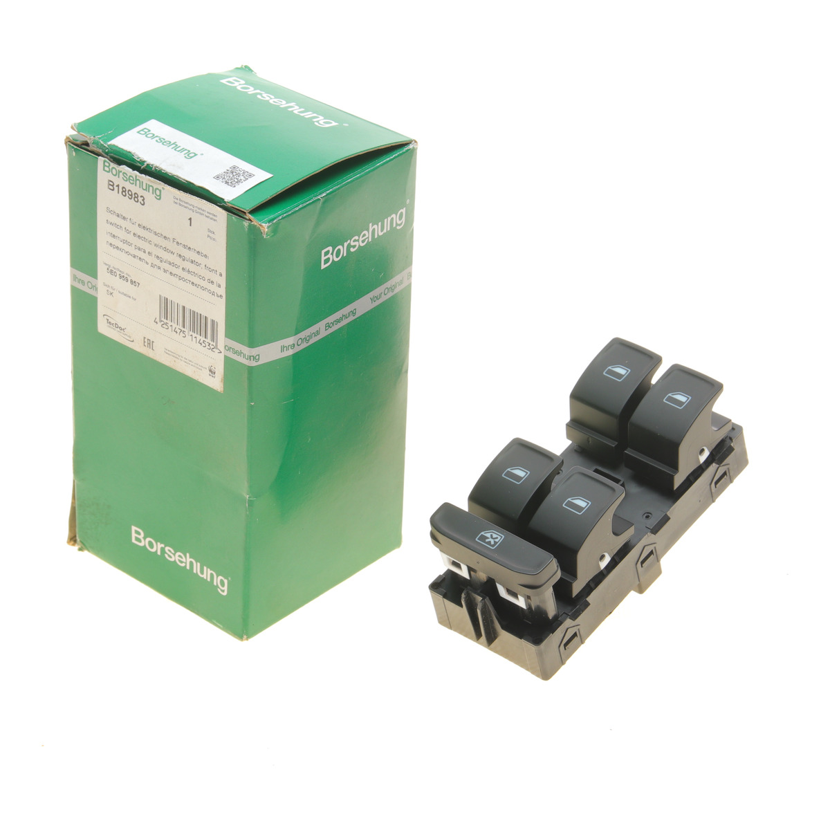 Кнопка склопідйомника (L) Skoda Octavia 1.0-2.0 TDI 12-20 (блок) (OE VAG) Borsehung