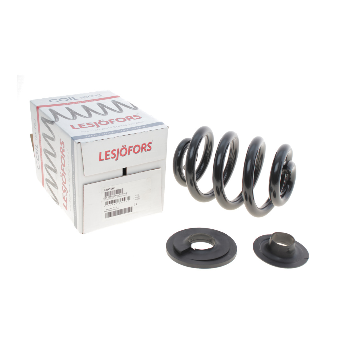 Пружина (задня) VW T4 1.8-2.5/1.9D/TD/2.4D/2.5TDI 90-03 (фург/з борт.пл) (червона, коричн.) (HD) Lesjofors