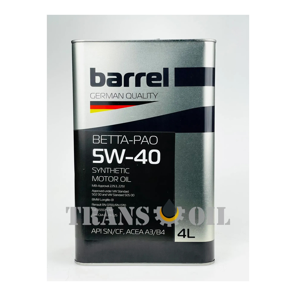 Олива моторна Barrel Betta-Pao 5W-40 4л.
