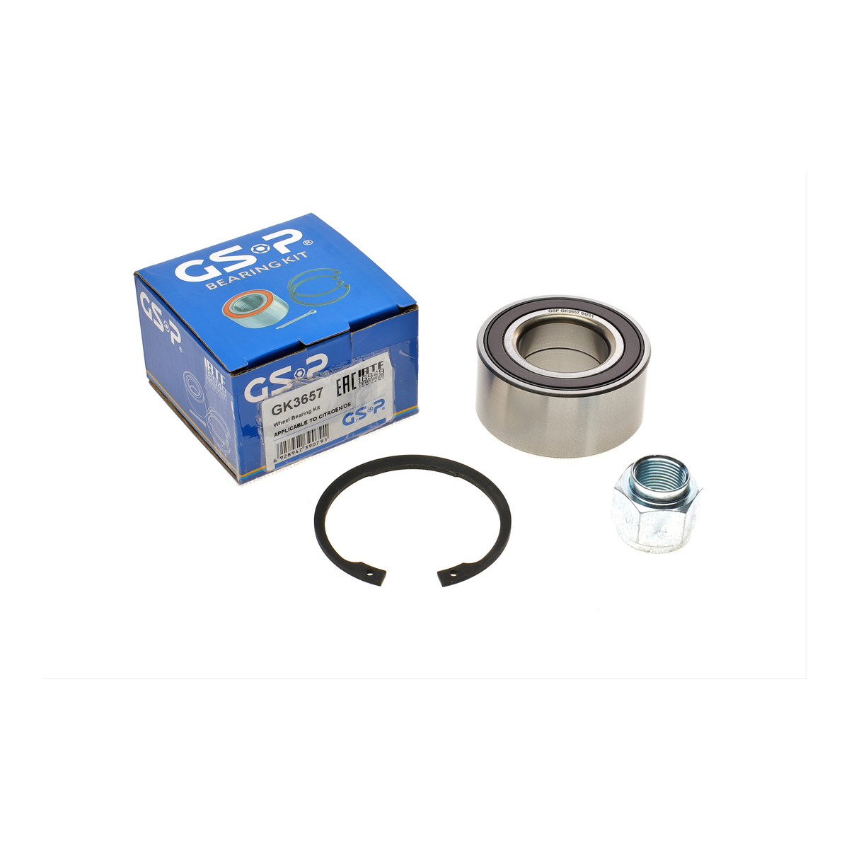Підшипник маточини (передньої) Citroen C3/Peugeot 207/208 02- (37x72x33) (+ABS) (к-кт)