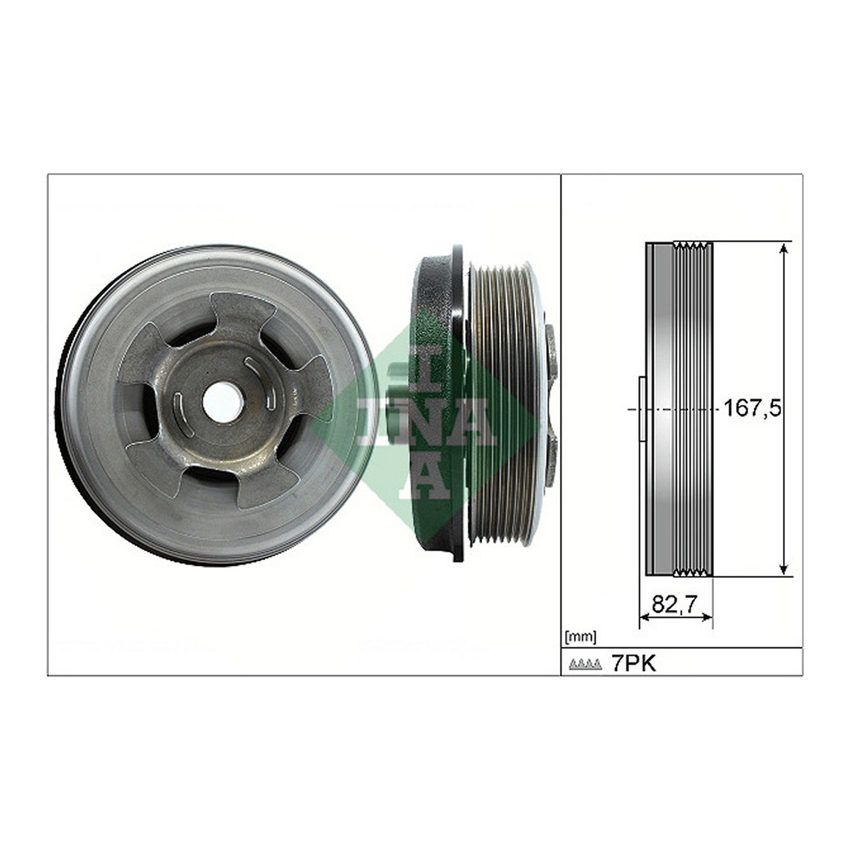 Шків ременя генератора MERCEDES E-CLASS (W212), E 300 CDI (212.020) 150 KW/09-10 INA (544 0601 10) Schaeffler INA