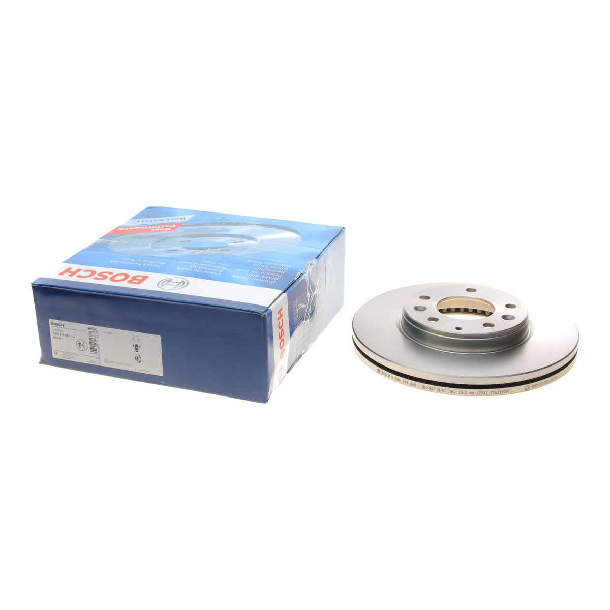 Диск гальмівний (передній) Mazda 6 02-08 (282.5х25) Bosch