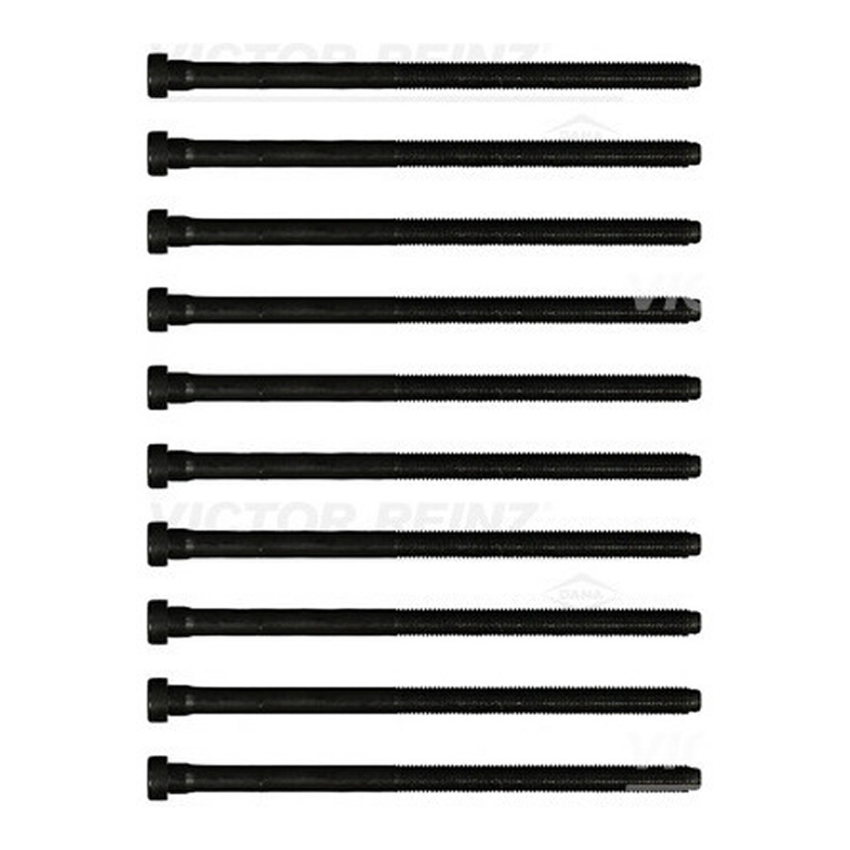 Комплект болтів з головкою системи TORX з чорного металу