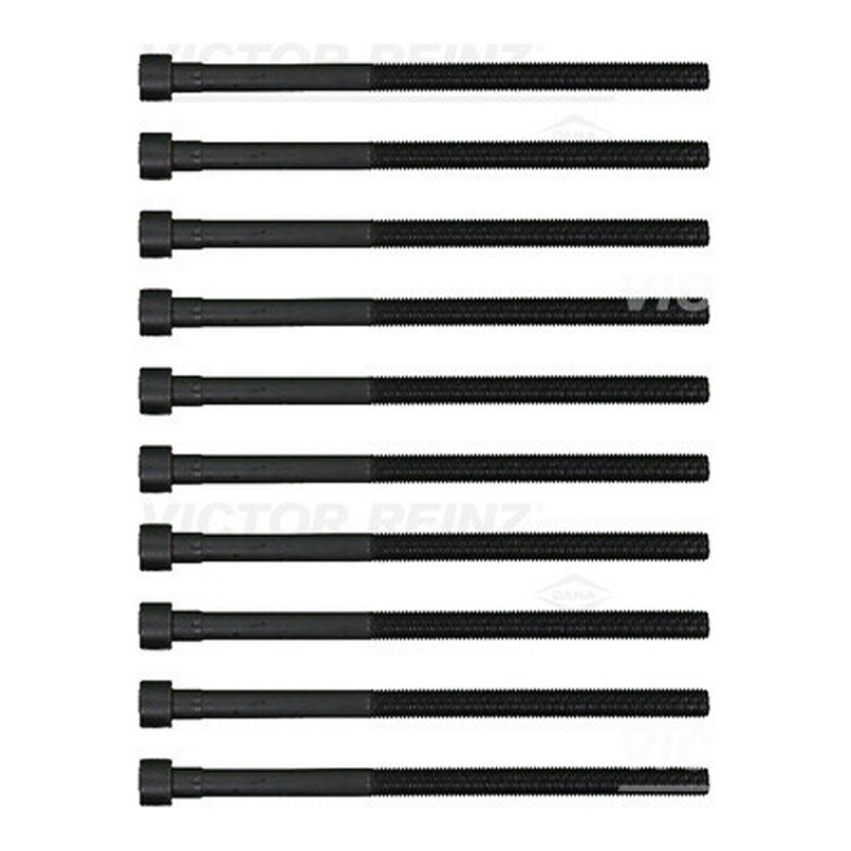 Комплект болтів з головкою системи TORX з чорного металу